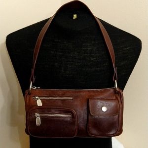 Prune Premium Leather Shoulder Bag